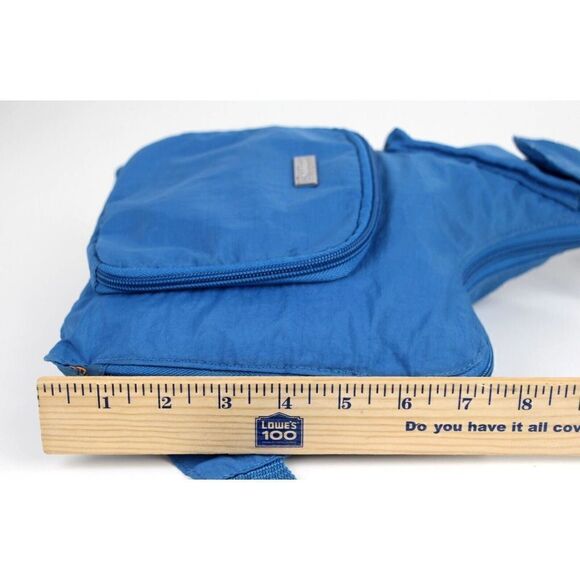 baggallini BLUE NYLON CANVAS URBAN MESSENGER CROSSBODY ORGANIZER SHOULDER BAG 2 - Picture 13 of 14